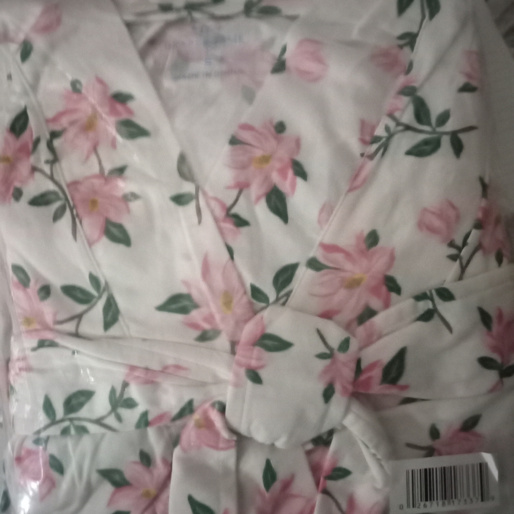 COPY - Draper James 2 Piece Robe magnolia pink flowers floral robe - Picture 4 of 7